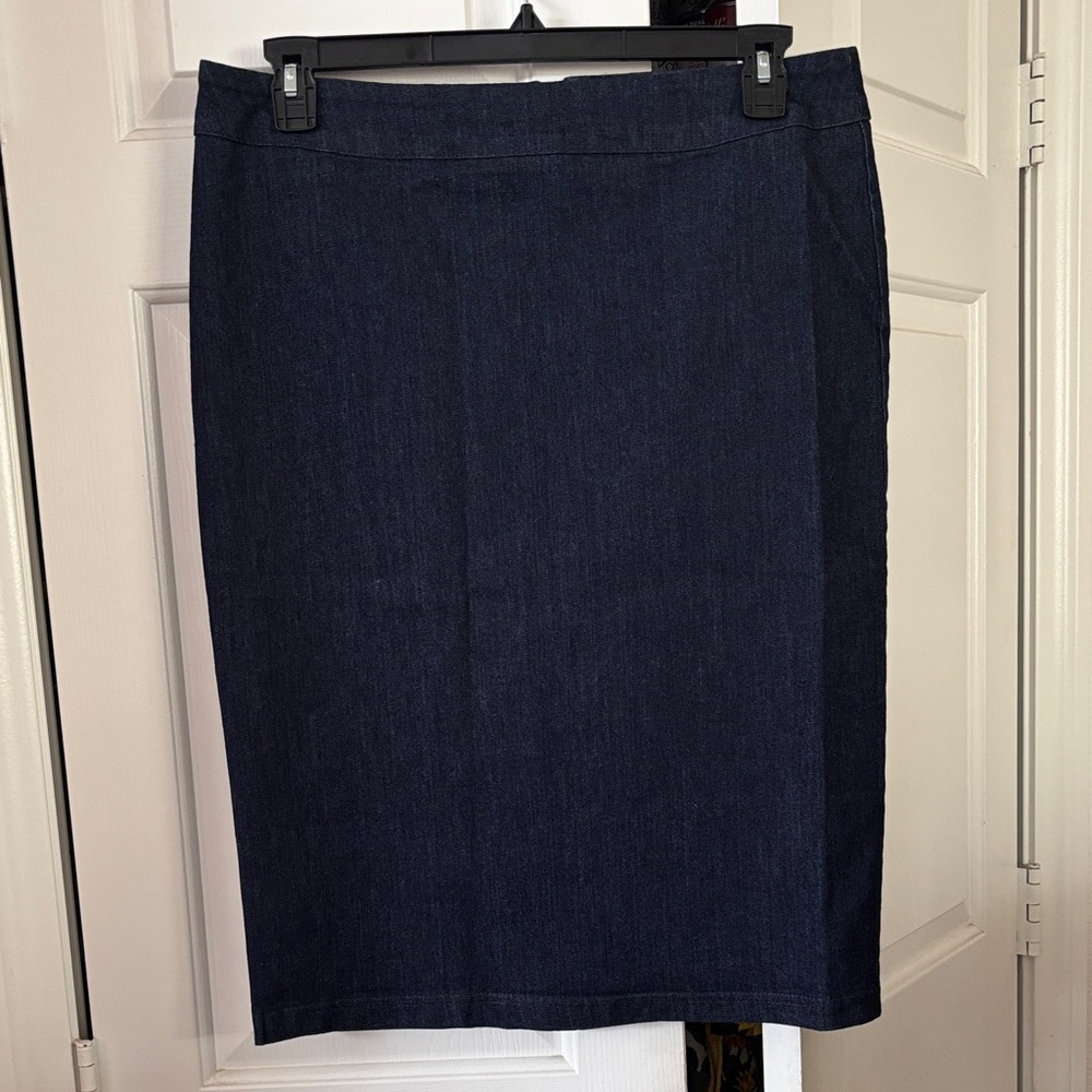 Classic Navy Denim Skirt